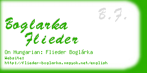 boglarka flieder business card